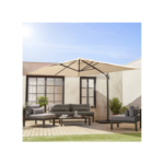 Parasol déporté rectangulaire beige 3x4m + dalles à lester 50x50cm WIMEREUX + DALLES 50X50CM