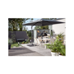 Parasol déporté NATERIAL Aura anthracite carré, L.286 x l.286 cm