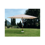 Parasol 400x300 cm en toile polyester crème et mât en bois - ATTOL