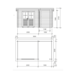 Abri de jardin Bois – 7.44 m2 – Neuf