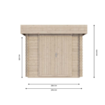 Abri moto en bois ROVETO 12m² – 28mm