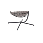 Fauteuil de jardin suspendu en forme d'œuf en acier coloris gris anthracite