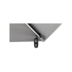 Parasol jardin déporté LED Alu "Sun 4 Luxe" - Rectangle - 3 x 4 m - Gris - Dalles à lester incluses