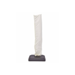 Parasol déporté NATERIAL Sonora gris rectangulaire, L.391 x l.282 cm
