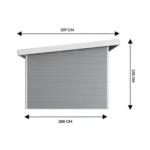 Abri de jardin composite SINTRA – 9 m2 gris clair – Neuf