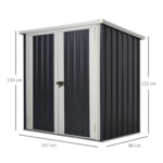 Abri de jardin – 1.26 m2 – 2 portes