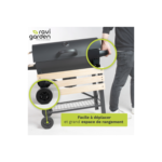 Barbecue Charbon de Bois XXL avec Couvercle