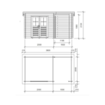 Abri de jardin Bois – 7.44 m2 – Neuf