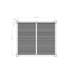 Pergola bioclimatique autoportante NATERIAL Clima aluminium gris, 9.69 m²