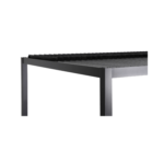 Pergola bioclimatique noire. aluminium et acier. 3x3m. lames orientables