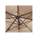Parasol déporté rectangulaire beige 3x4m + dalles à lester 50x50cm WIMEREUX + DALLES 50X50CM