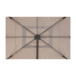 Parasol déporté NATERIAL Sonora II taupe rectangulaire, L.391 x l.282 cm