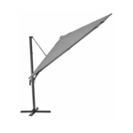 Parasol déporté NATERIAL Aura anthracite carré, L.286 x l.286 cm