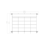 Pergola autoportante Omega, aluminium gris anthracite 2.85X4 m
