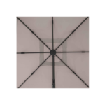 Parasol déporté NATERIAL Aura taupe carré, L.286 x l.286 cm