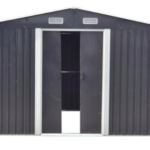 Abri de jardin en acier galvanisé gris 12,5 m²