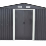 Abri de jardin en acier galvanisé gris 12,5 m²