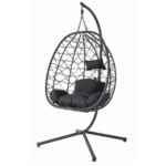 Fauteuil suspendu effet rotin noir CUZCO