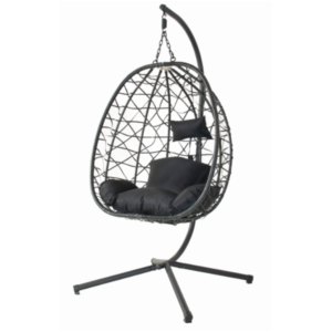 Fauteuil suspendu effet rotin noir CUZCO