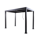 Pergola bioclimatique autoportante NATERIAL Clima aluminium gris, 5.08 m²