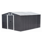 Abri de jardin en acier galvanisé gris 12,5 m²