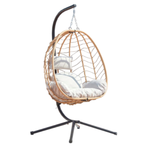 Fauteuil suspendu beige résine & Acier LIMA