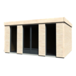 Abri de jardin semi habitable toit plat