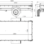 Grande remorque 230×125 Garden Trailer 230 KIPP avec bâche plate, ridelles grillagées et roue jockey